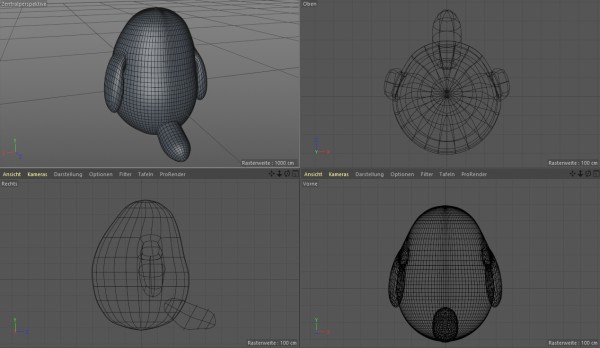 3D-Entwurf 45: <br />Ich bin seit ein paar Tagen dabei, die Vitrinen mit Maskottchen und anderen gamesbezogenen Objekten zu befüllen. Die Vorschläge des Chats sind dabei auf meiner todo-Liste. Danke dafür! Heute zeige ich Euch einen meiner Staubfänger (Work in Progress). Errät jemand wer das wird? Falls Euch da was spanisch ...äh, japanisch vorkommt/ animiert, liegt Ihr genau richtig!